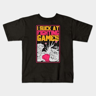 Gamer - I Suck At Fighting Games Kids T-Shirt